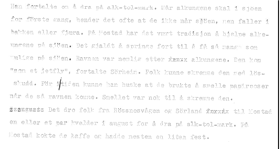 Kopi av utdrag fra Sj&oslash;fuglarkivet T&oslash; museum 1976
